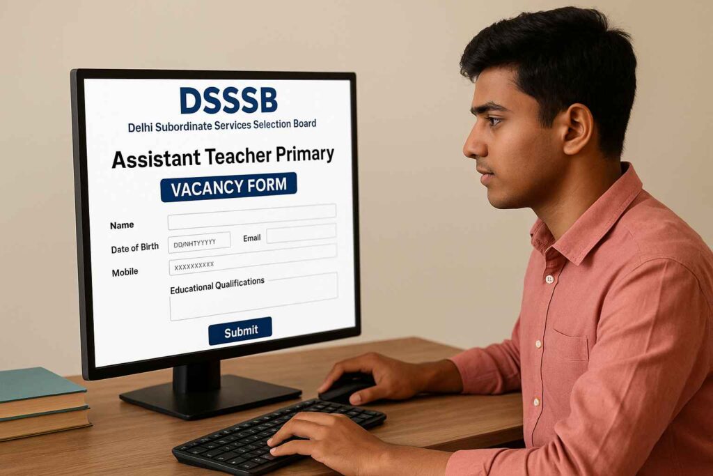 DSSSB PRT STUDENT Filling EXAM Form